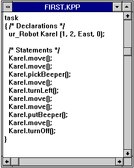 (Program view window)